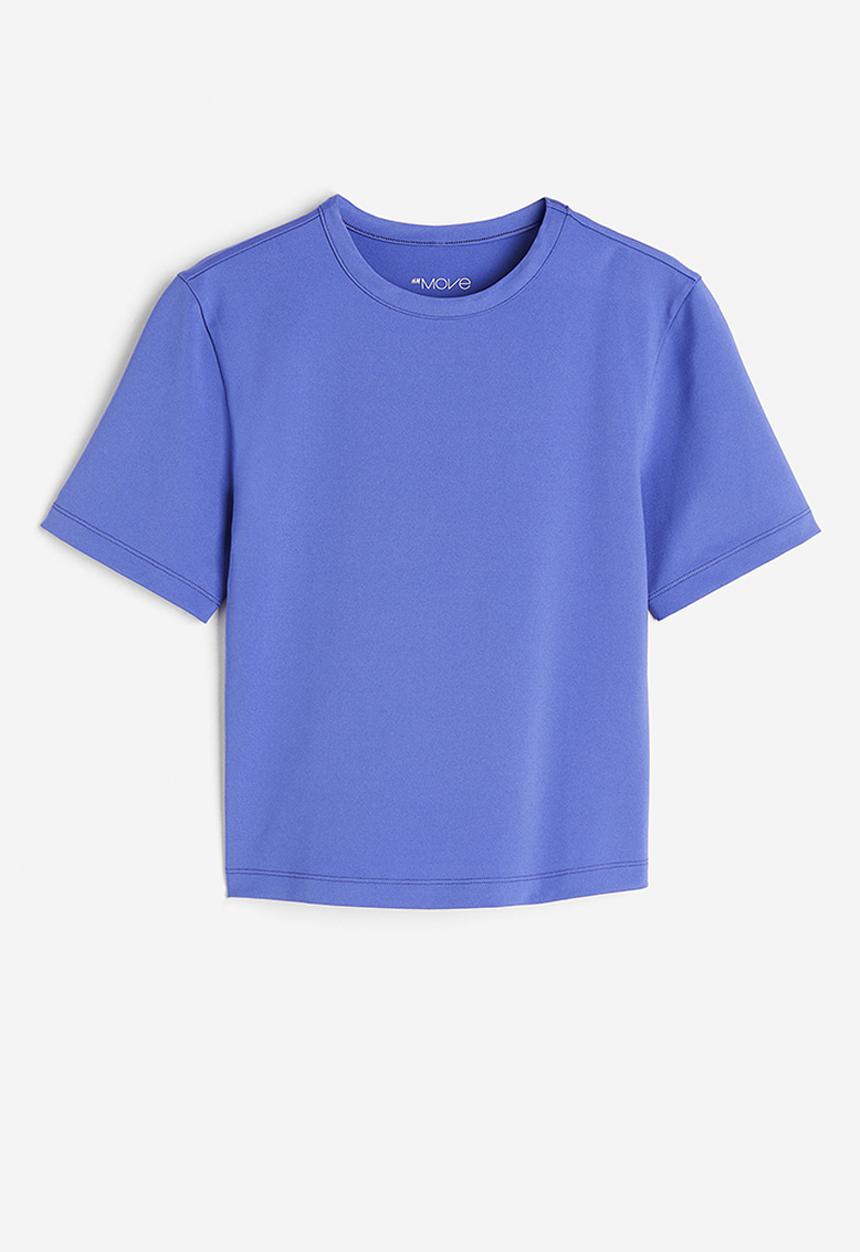 H&M - Drymove™ cropped sports top - lavender blue 