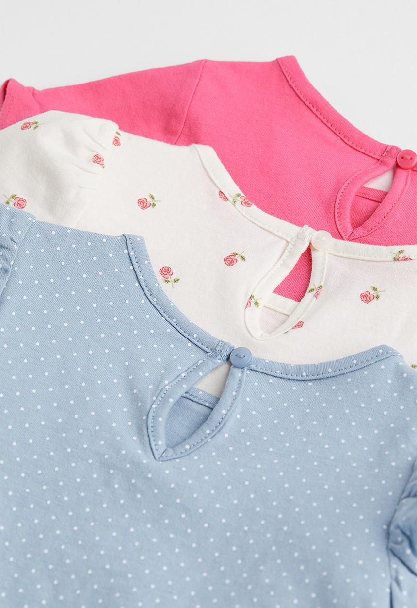 H&M - 3-Pack cotton tops - multi