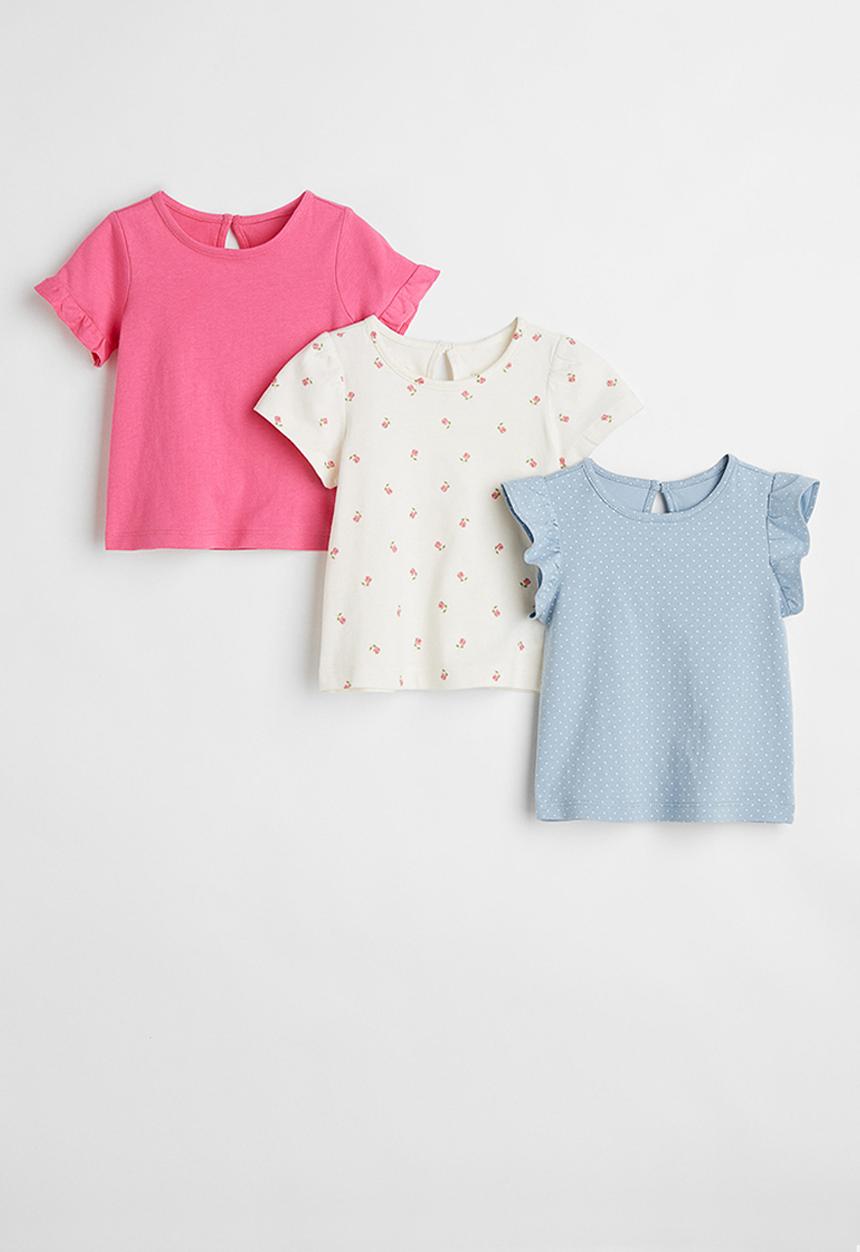 H&M - 3-Pack cotton tops - multi