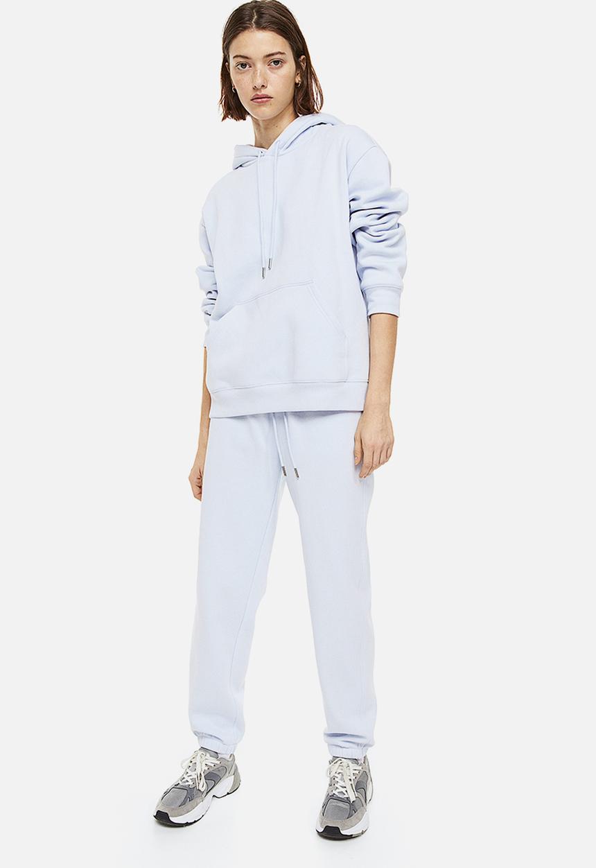H&M - Cotton-blend sweatpants - light blue 