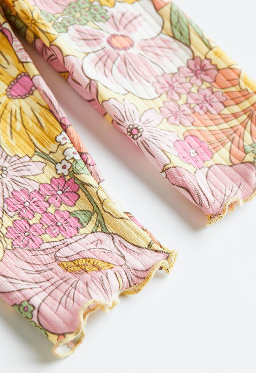 H&M - 2-Piece cotton set - yellow/floral