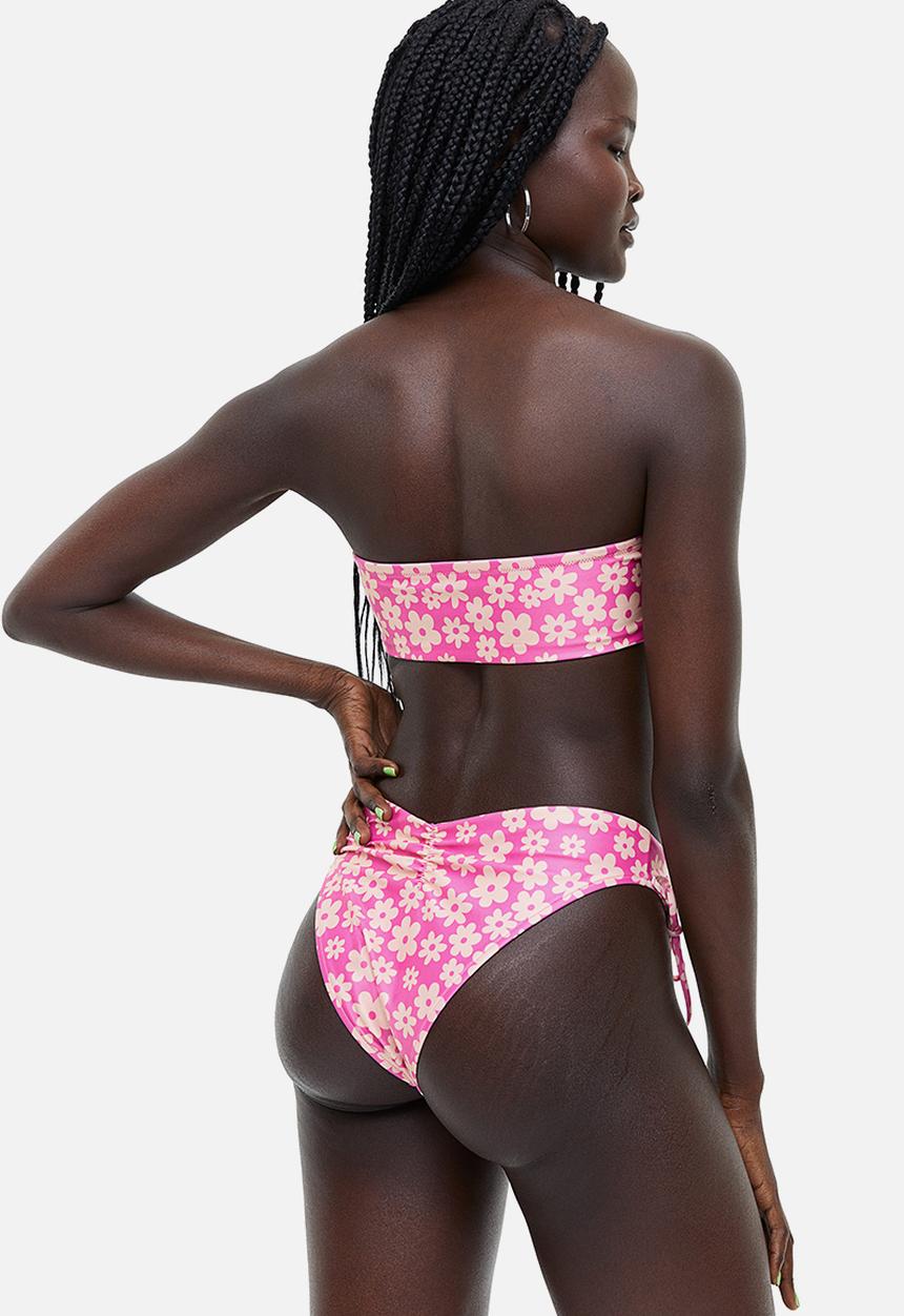 H&M - Bandeau bikini top - pink/floral
