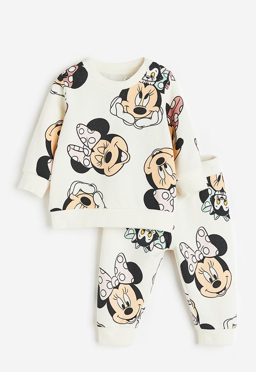 H&M - 2-Piece sweatshirt set - white/minnie mouse