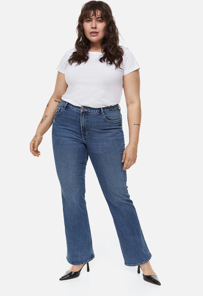 H&M - Bootcut high jeans - denim blue 