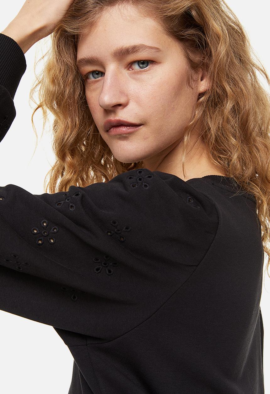 H&M - Broderie anglaise sweatshirt - black