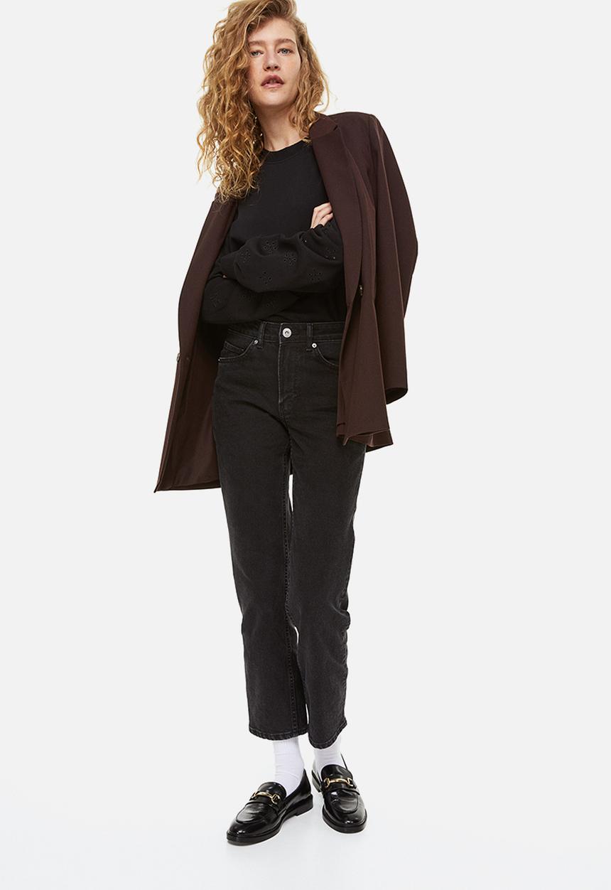 H&M - Broderie anglaise sweatshirt - black
