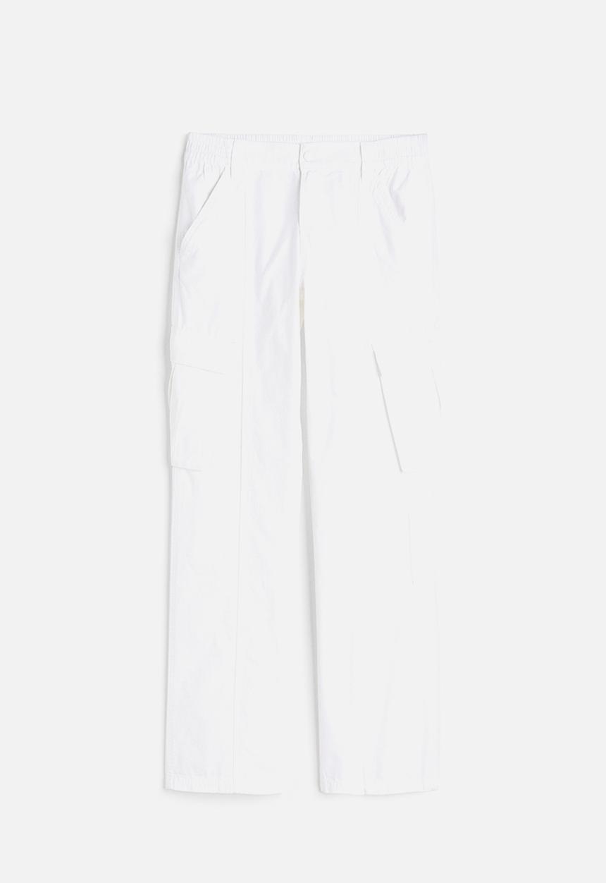 H&M - Canvas cargo trousers - white