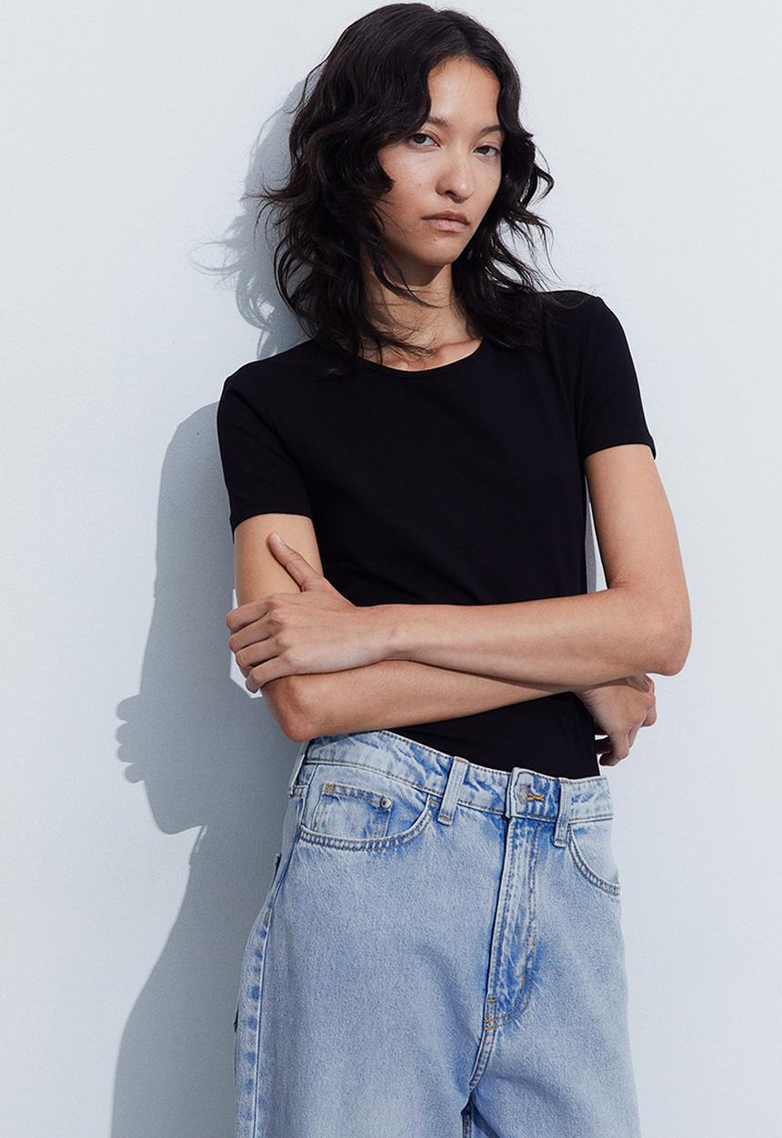 H&M - Cotton t-shirt - black