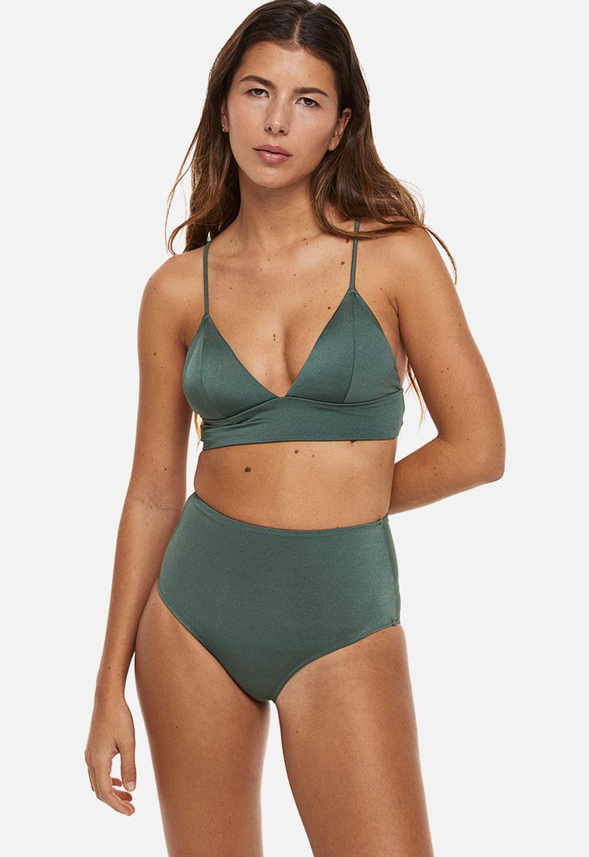 H&M - Padded bikini top - green