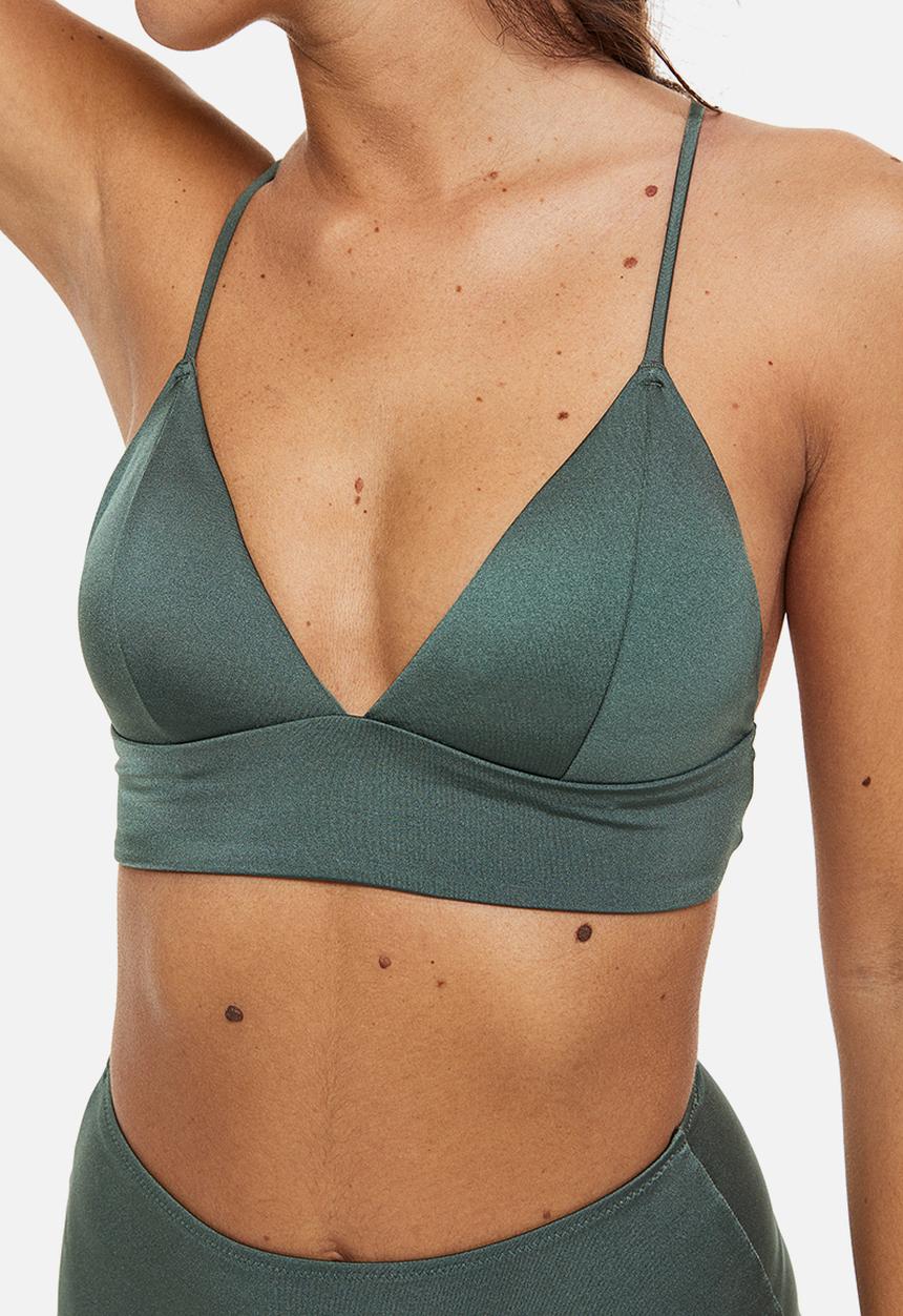 H&M - Padded bikini top - green