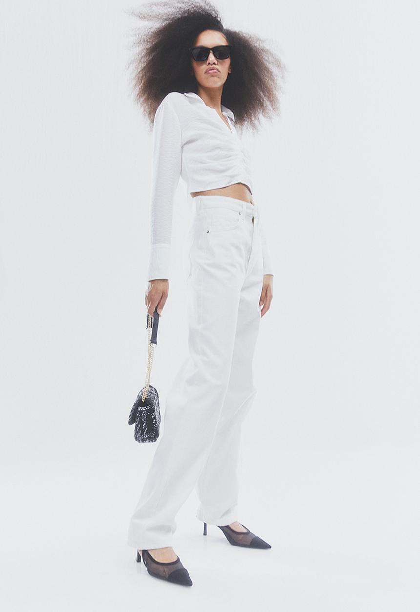 H&M - Collared blouse - white