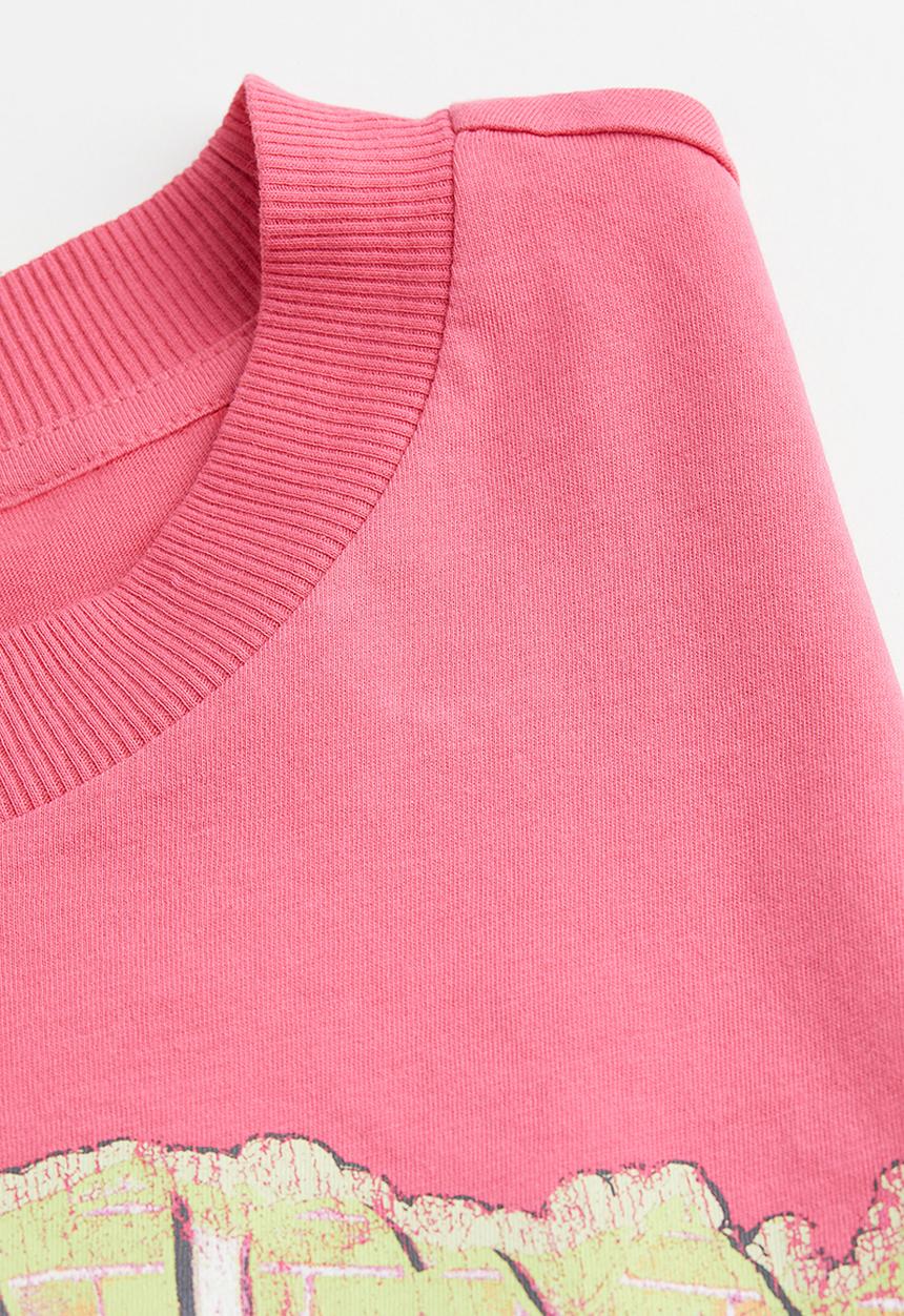 H&M - Printed t-shirt - pink & sublime 