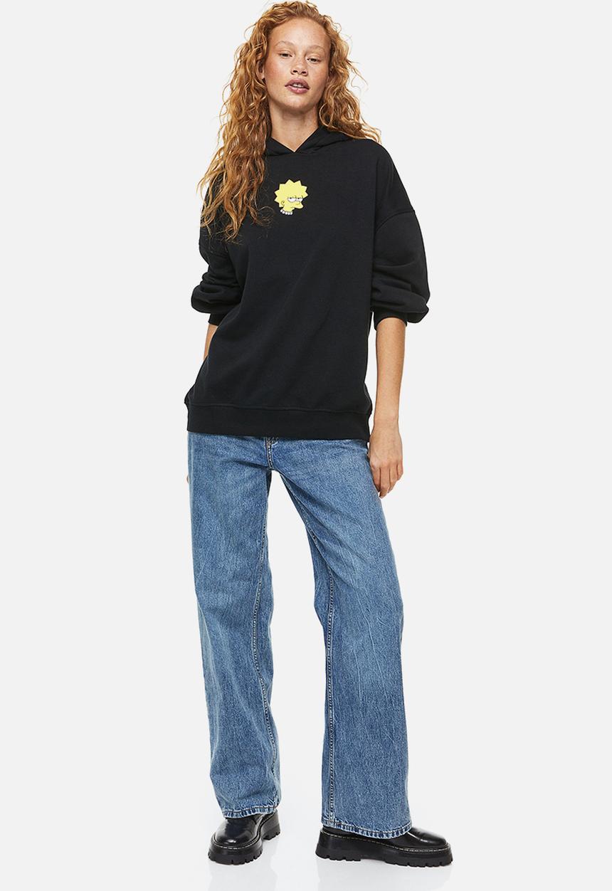H&M - Oversized hoodie - black / the simpsons 