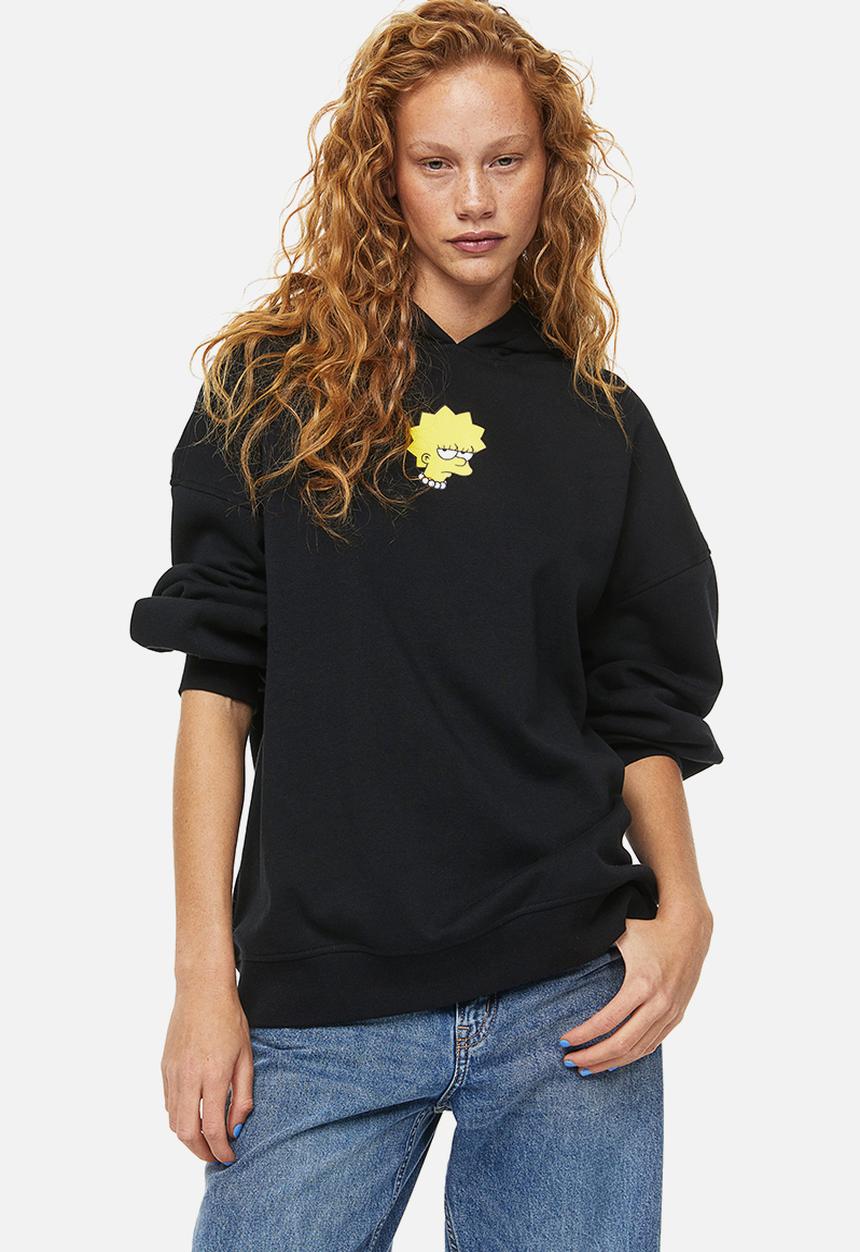 H&M - Oversized hoodie - black / the simpsons 