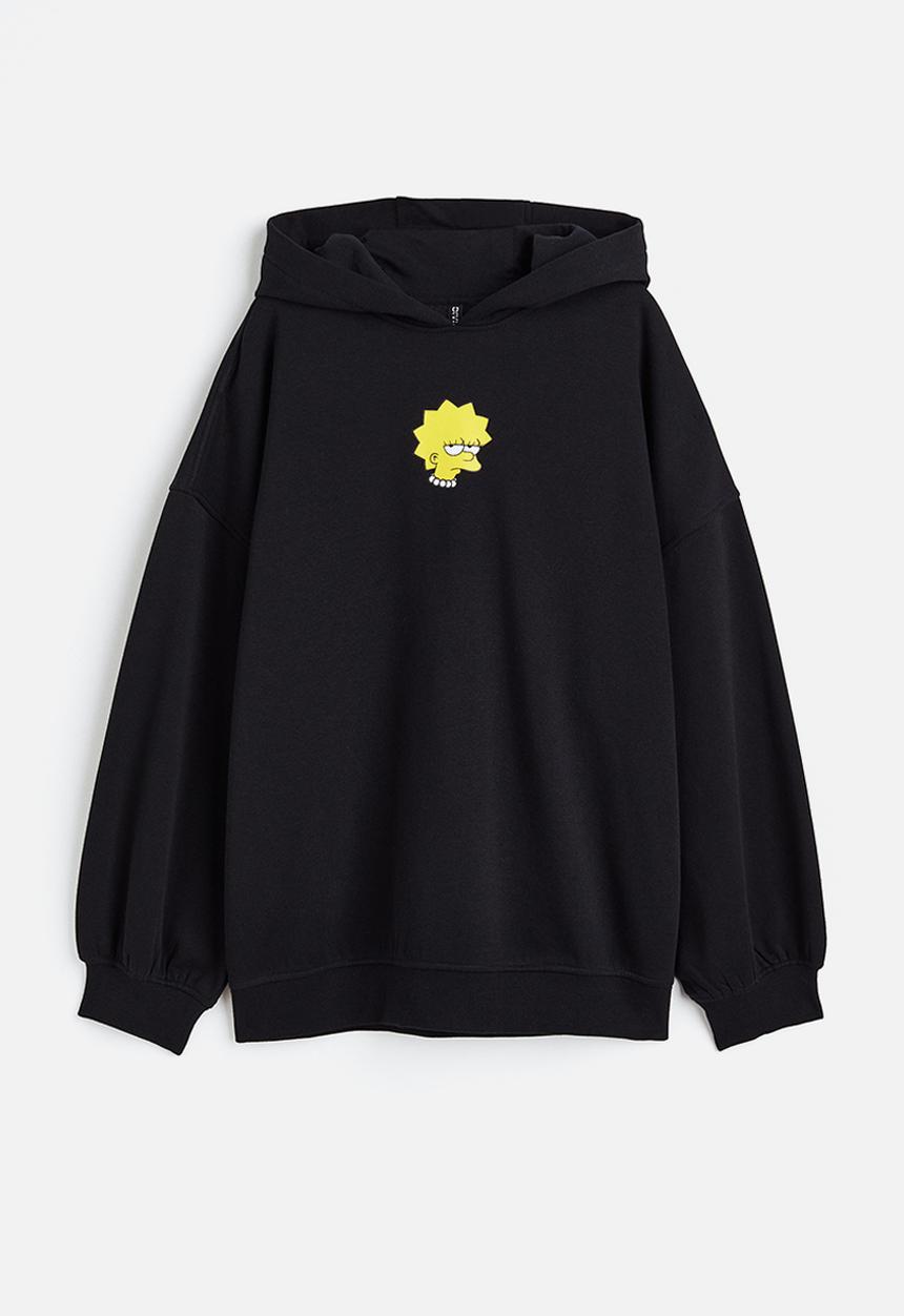 H&M - Oversized hoodie - black / the simpsons 
