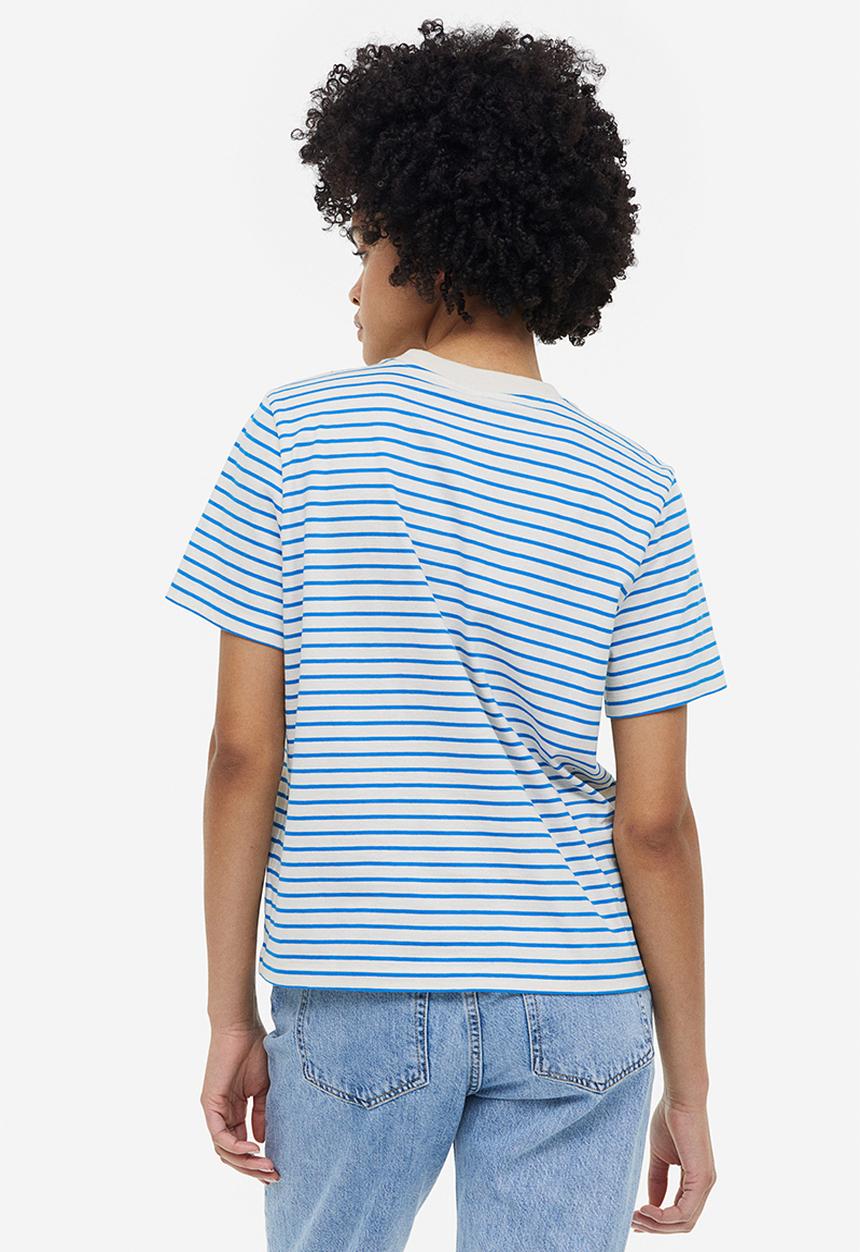 H&M - Cotton t-shirt - blue/striped