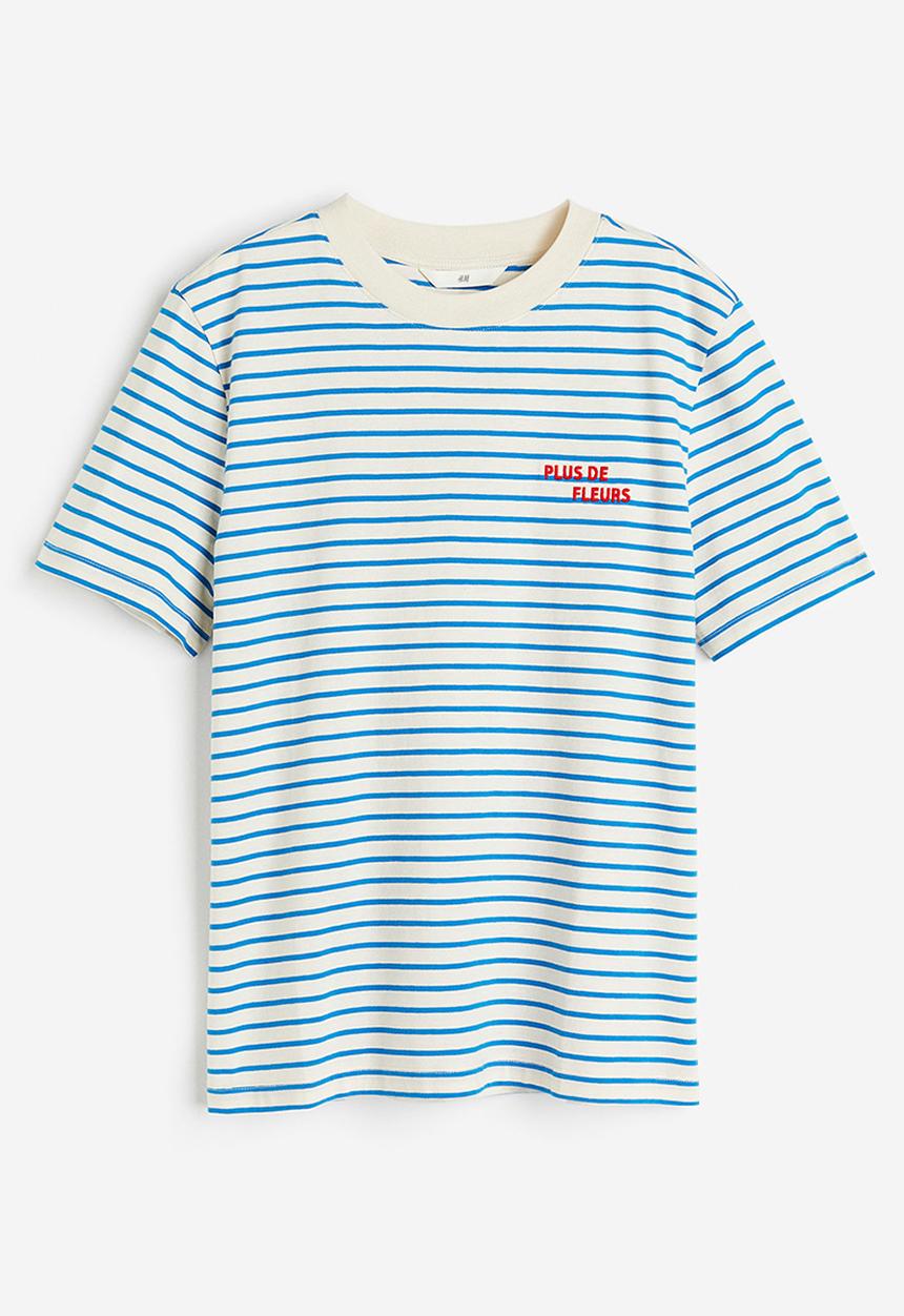H&M - Cotton t-shirt - blue/striped