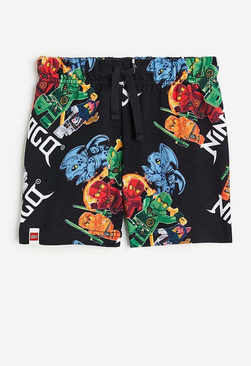 H&M - Printed pull-on shorts - black/lego ninjago