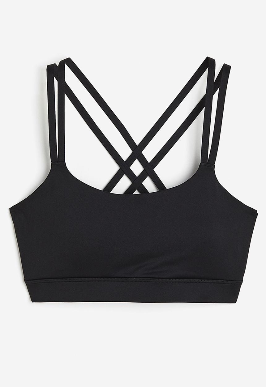 H&M - Softmove™ light support sports bra - black