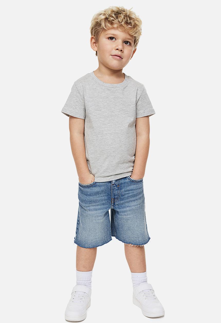 H&M - Loose fit denim shorts - denim blue