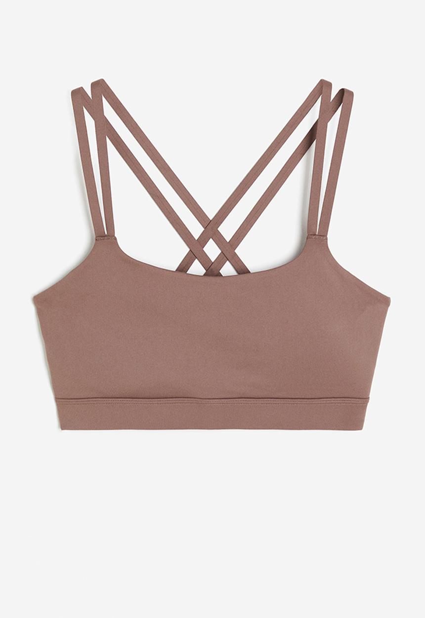H&M - Softmove™ light support sports bra - dark beige