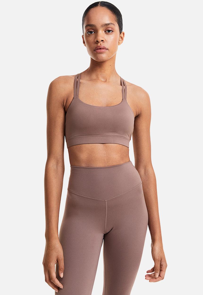 H&M - Softmove™ light support sports bra - dark beige