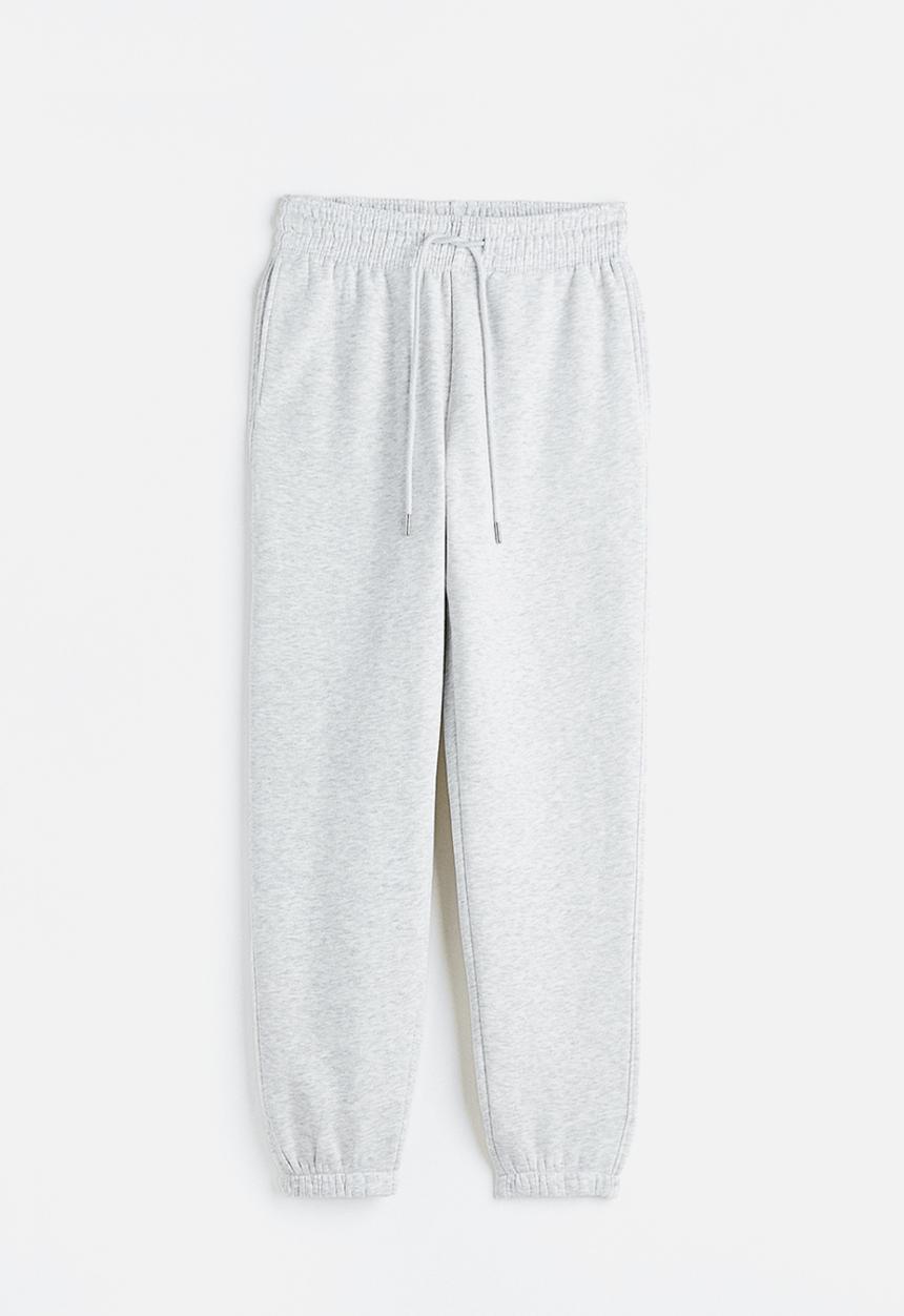 H&M - Cotton-blend sweatpants - light grey marl