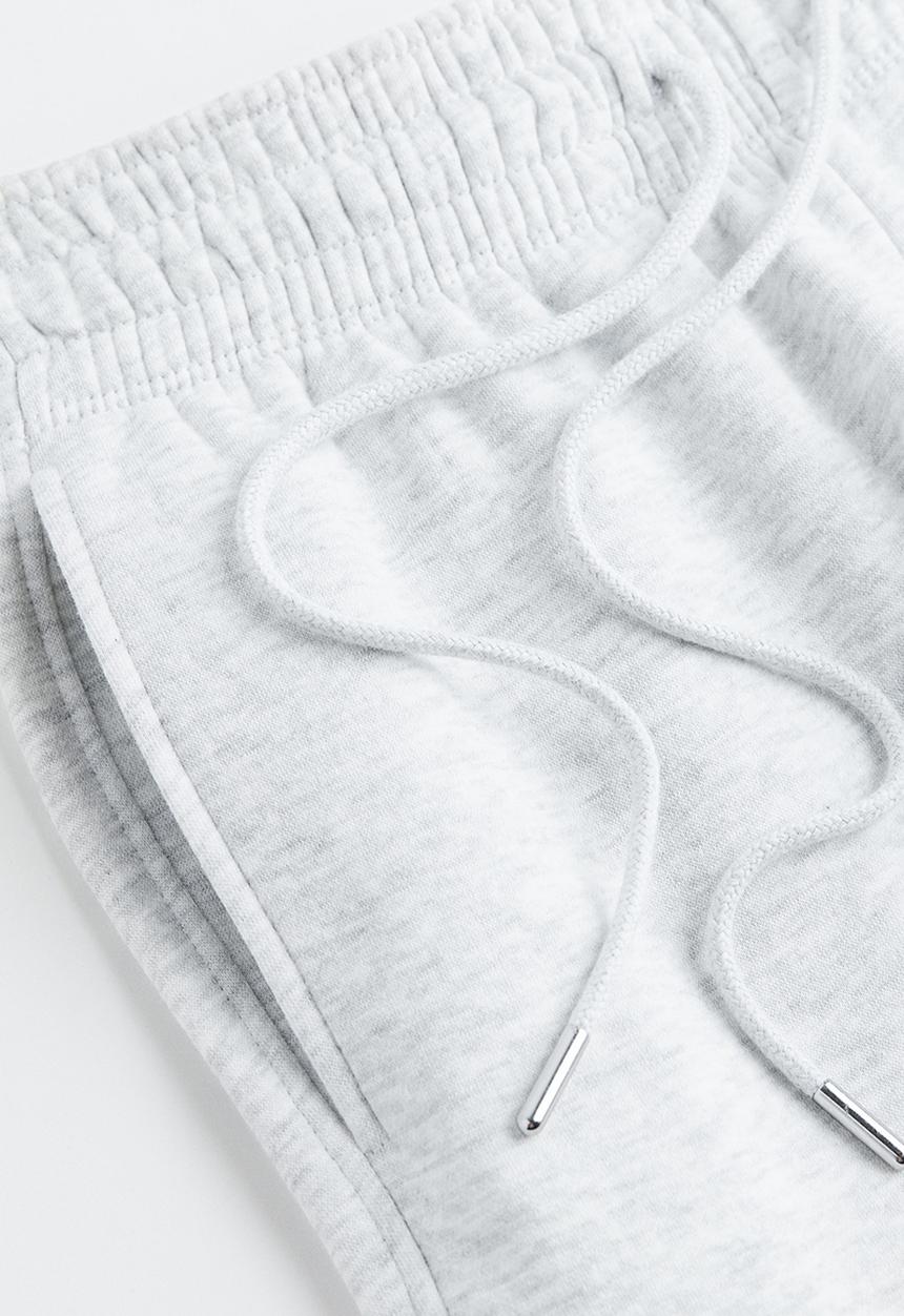 H&M - Cotton-blend sweatpants - light grey marl
