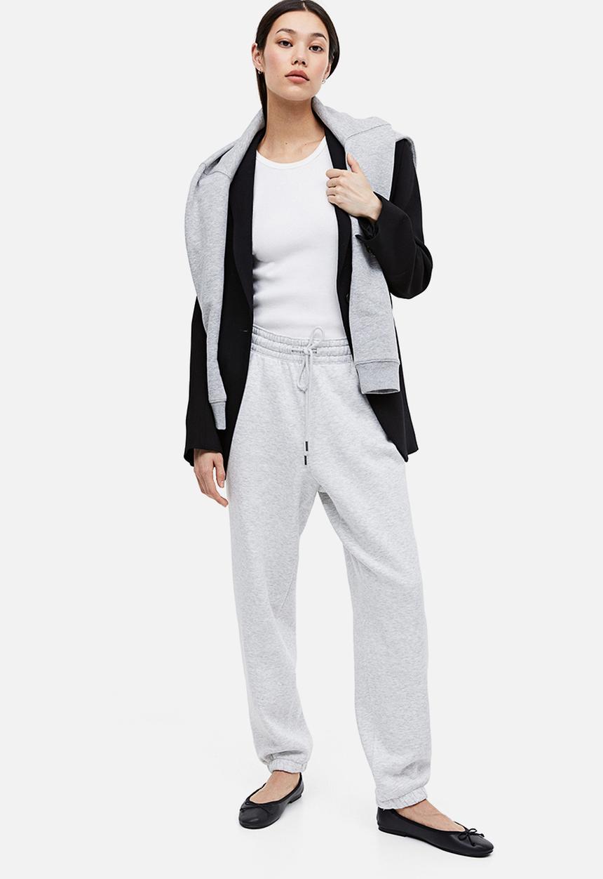 H&M - Cotton-blend sweatpants - light grey marl