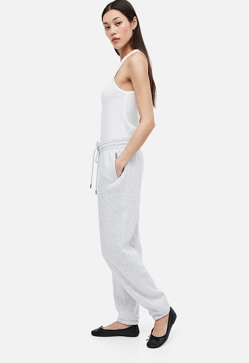 H&M - Cotton-blend sweatpants - light grey marl