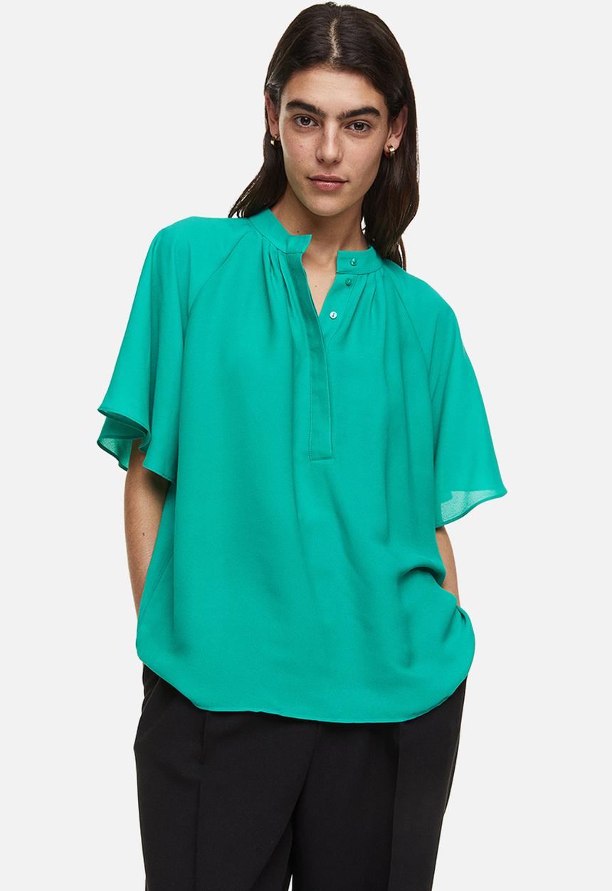 H&M - Chiffon blouse - green/turquoise