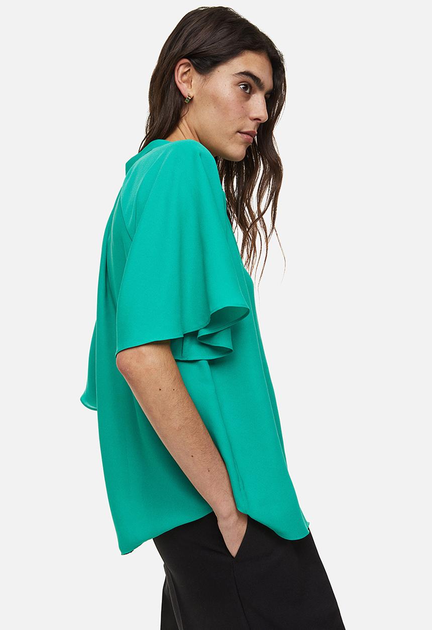 H&M - Chiffon blouse - green/turquoise