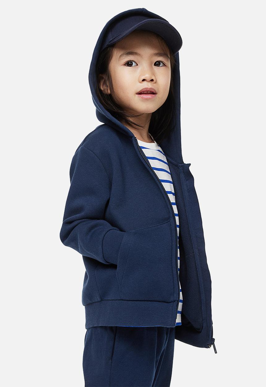 H&M - Zip-through hoodie - navy blue