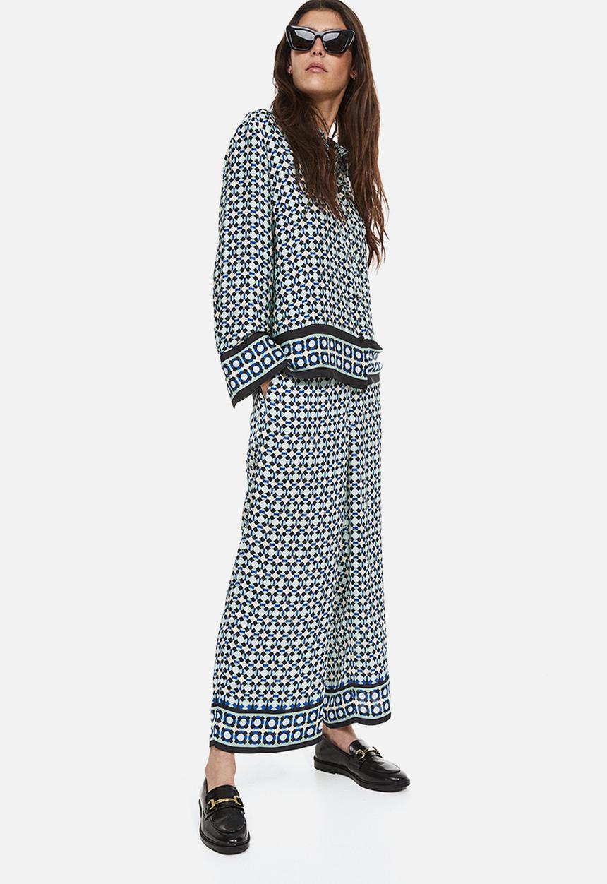 H&M - Patterned shirt - blue / patterned 