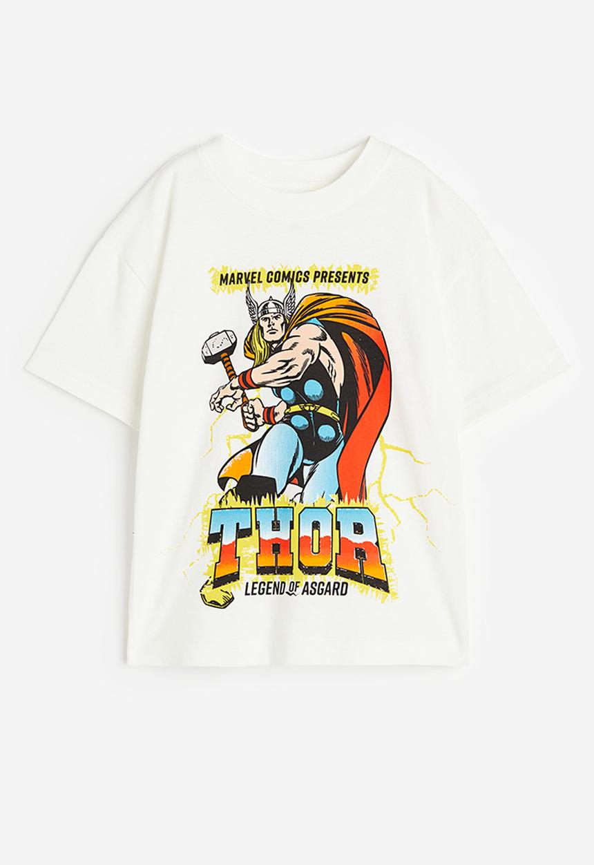 H&M - Printed T-shirt - white/thor