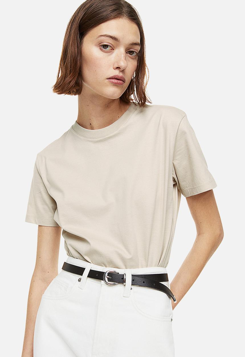 H&M - Cotton t-shirt - light beige