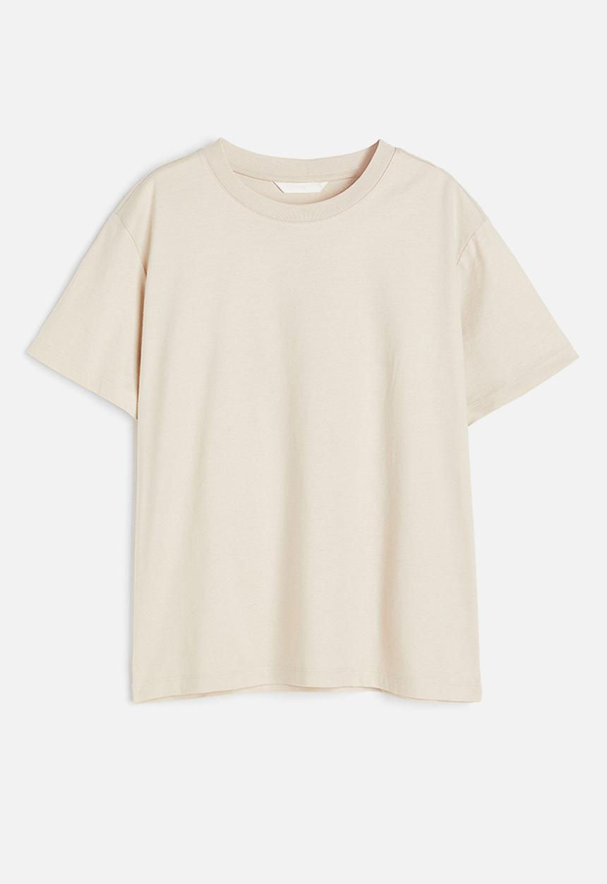 H&M - Cotton t-shirt - light beige