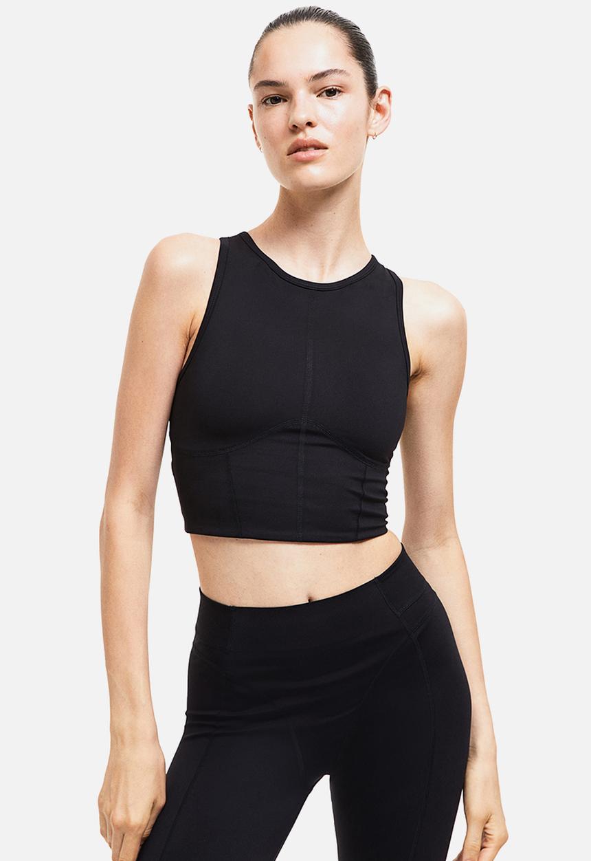 H&M - Drymove™ medium support sports bra - black