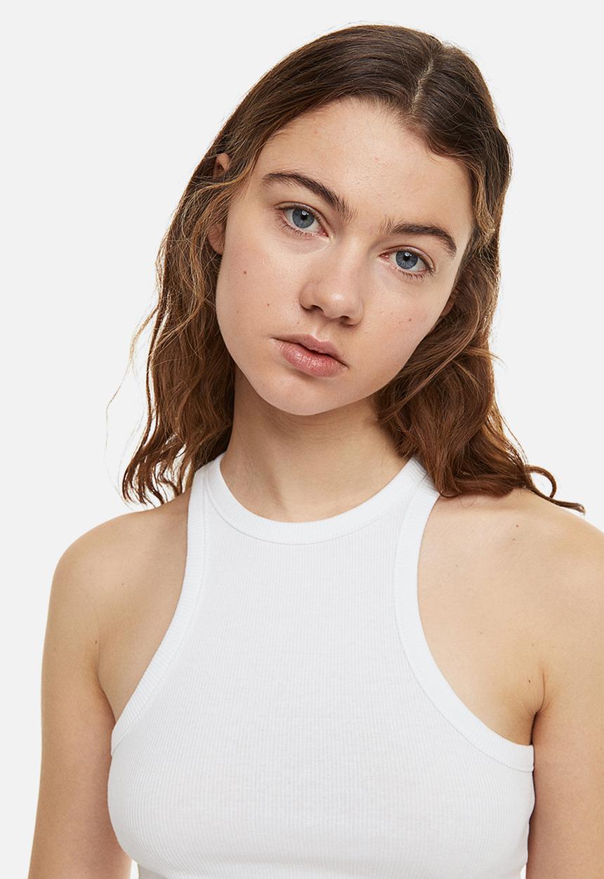 H&M - Cropped vest top - white