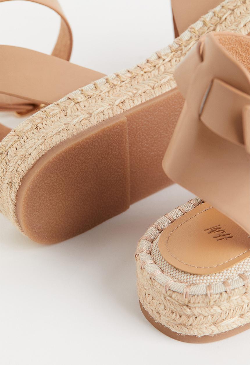 H&M - Embroidery-detail espadrilles - beige