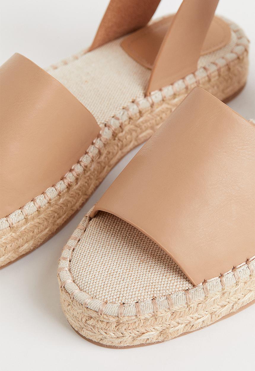 H&M - Embroidery-detail espadrilles - beige