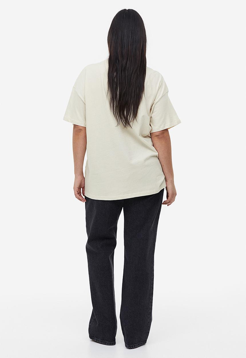 H&M - Oversized printed t-shirt - cream / nfl 