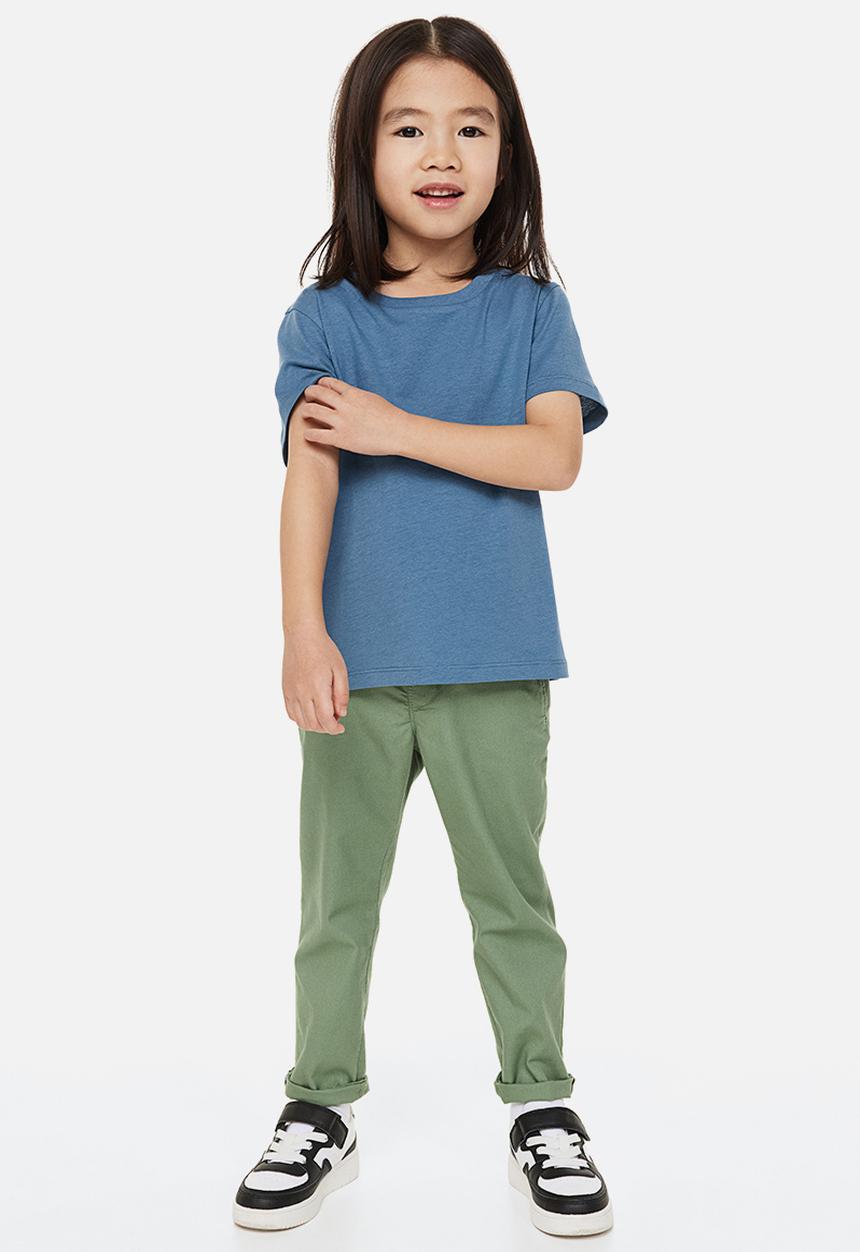 H&M - Relaxed fit cotton chinos - green