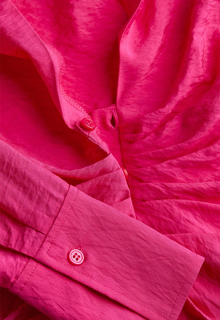 H&M - Collared blouse - cerise