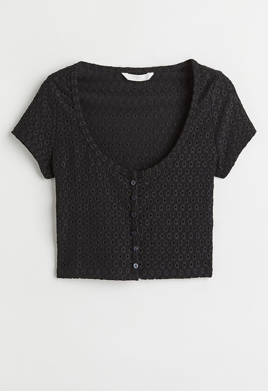 H&M - Cropped top - black