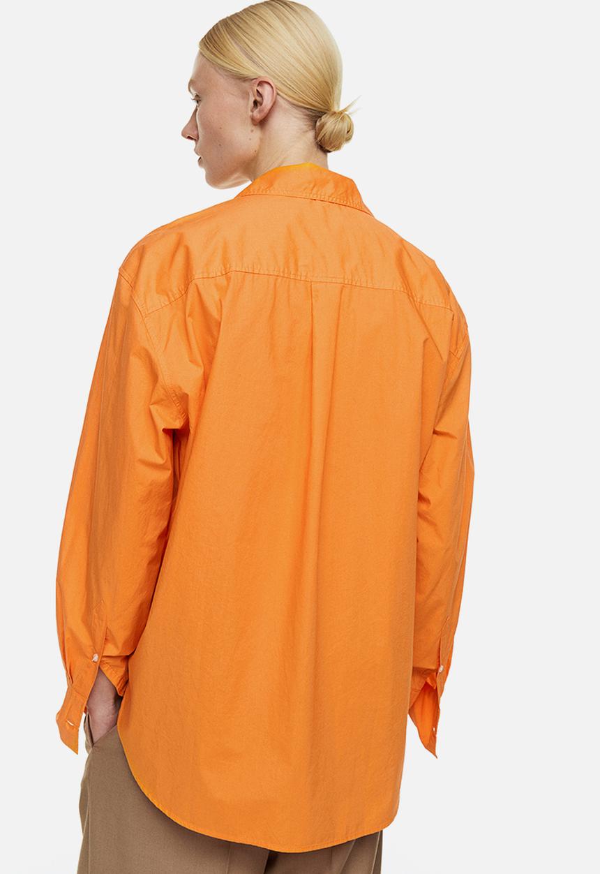 H&M - Cotton poplin shirt - orange