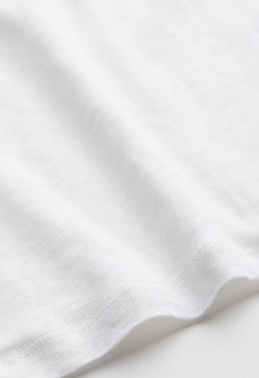 H&M - V-neck linen-jersey T-shirt - white
