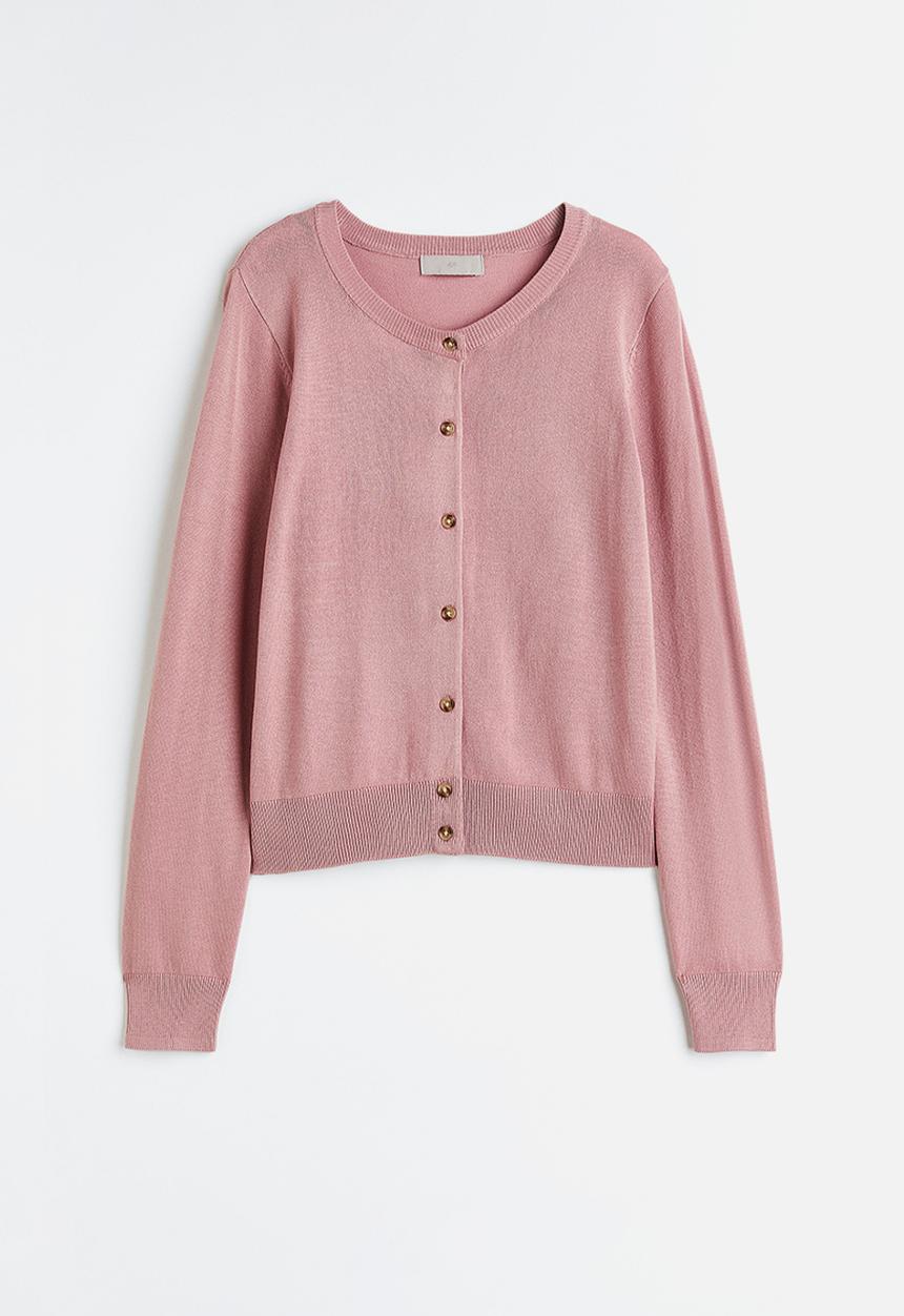 H&M - Fine-knit cardigan - pink