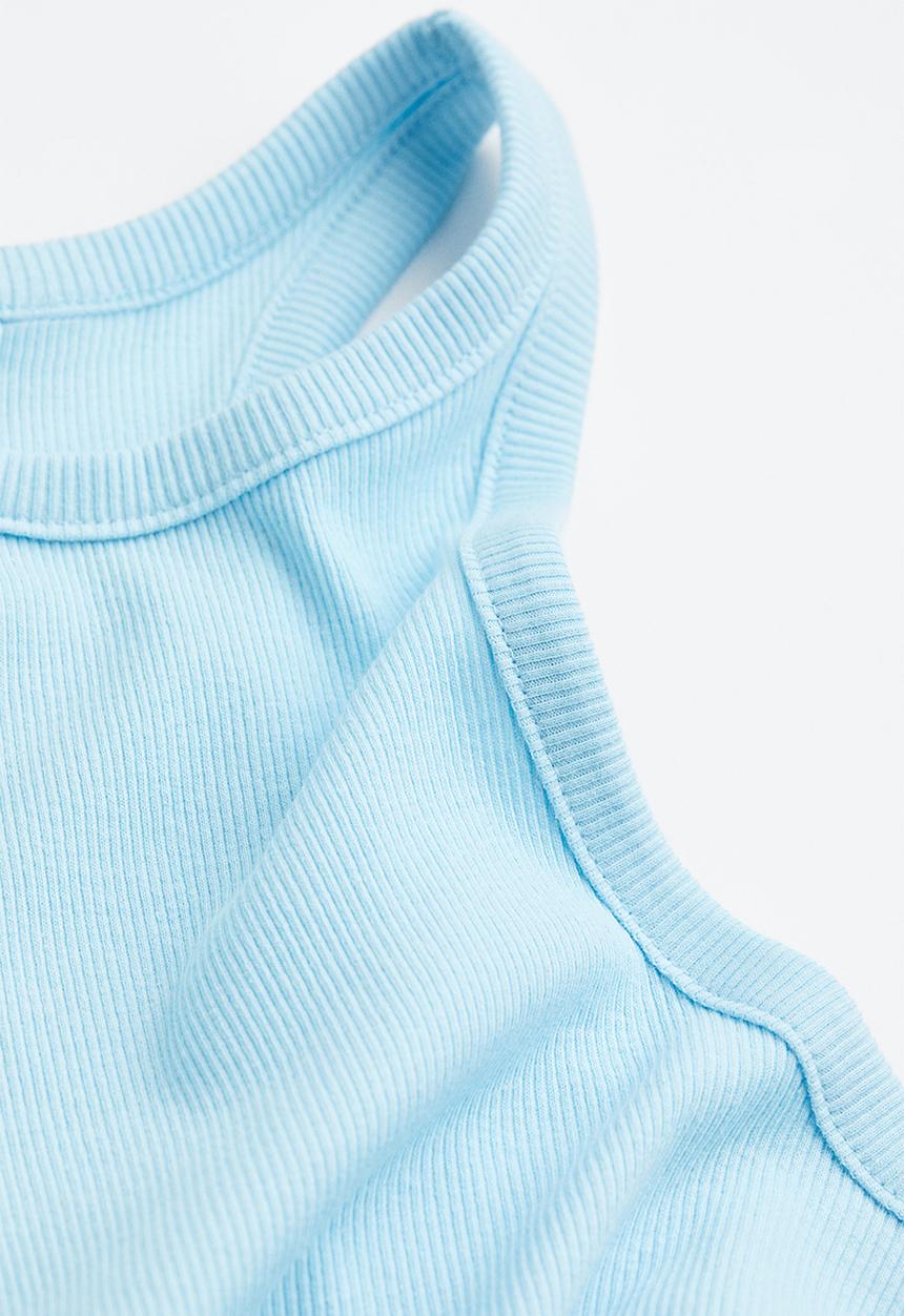 H&M - Cropped vest top - light blue