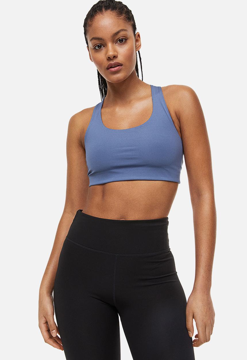H&M - Drymove™ medium support sports bra - blue